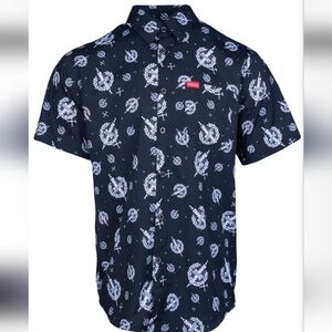 Dixxon Flannel Co. "The Candle" Short Sleeve Button Up Party Shirt - Black Rare